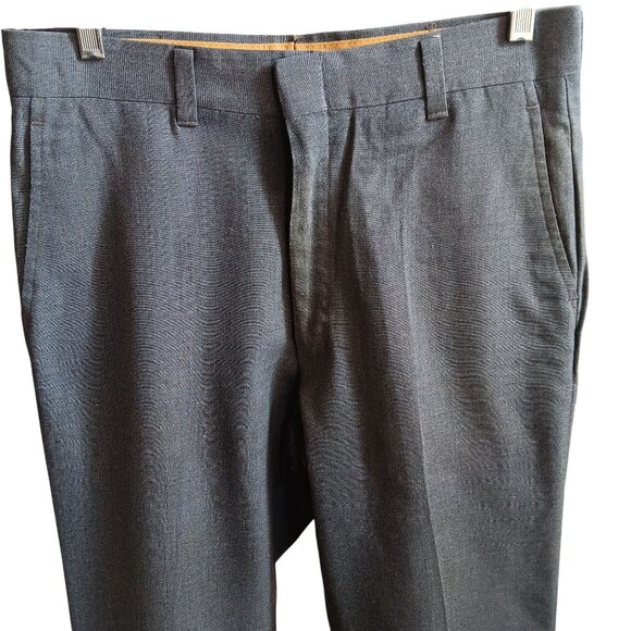 32x30 Vintage Pants Farah Mens Flat Front Dress Trousers Gray Made USA Steel Zip - Picture 1 of 8